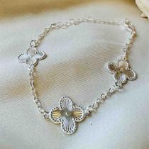 Pulseira Trevo Alhambra Banhada Prata 925