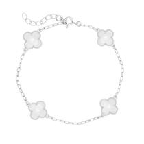 Pulseira Trevo Cristal Virginia Folheada a Prata 925 Pulseira Trevo Cristal Virginia Folheada a Prata 925
