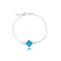 Pulseira Trevo Prata 925 Legítima 18cm Feminino Pulseira Trevo Prata 925 Legítima 18cm Feminino