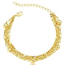 Pulseira tripla com esferas Pulseira tripla com esferas