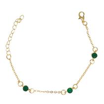 Pulseira Turmalina - banhada em Ouro 18k