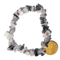 Pulseira Turmalina Preta No Quartzo Fibra de Silicone