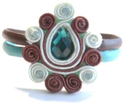 Pulseira ul Turquesa E Marrom Pedra Verde Pulseira ul Turquesa E Marrom Pedra Verde