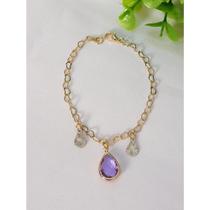 Pulseira ultima gota banhada a ouro 18k