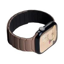 Pulseira Ultra Magnética De Silicone Para Apple Watch Série 9 8 7 6 SE 5 4 38 42mm 44mm 40mm