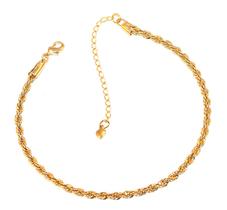 Pulseira Unissex Cordão Baiano Folheado Ouro 18k