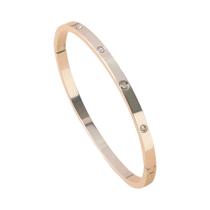 Pulseira Unissex de Aço Inoxidável com Zircônia Cúbica - Presente de Moda para Festas e Feriados Pulseira Unissex de Aço Inoxidável com Zircônia Cúbica - Presente de Moda para Festas e Feriados