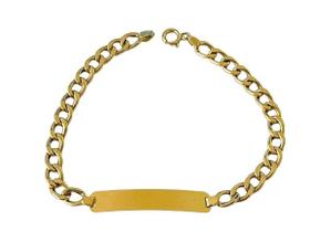 Pulseira Unissex Plaquinha Ouro 18K Roishi - 5.01 Pulseira Unissex Plaquinha Ouro 18K Roishi - 5.01