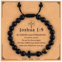 Pulseira Uoiispet Ajustável de Contas com Mensagem de Fé Pulseira Uoiispet Ajustável de Contas com Mensagem de Fé