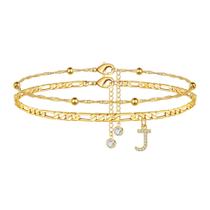 Pulseira Ursteel Ankle Banhada a Ouro 14K Ajustável 21,5 cm