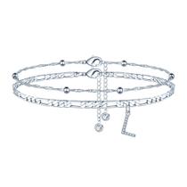 Pulseira Ursteel Ankle Silver banhada a ouro 14k ajustável