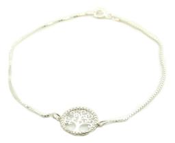 Pulseira Veneziana Árvore Da Vida Família Prata Legítima 925 Pulseira Veneziana Árvore Da Vida Família Prata Legítima 925