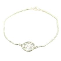 Pulseira Veneziana Árvore Da Vida Família Prata Legítima 925 Pulseira Veneziana Árvore Da Vida Família Prata Legítima 925