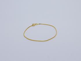 Pulseira veneziana diamantada 1,00mm banhado a Ouro