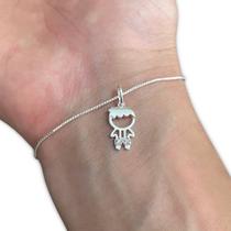 Pulseira Veneziana Pingente Filho Menino Prata 925 Legítima