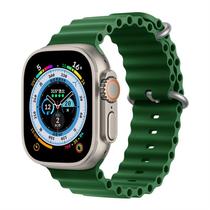 Pulseira Verde Escuro 38/40/41mm Oceano Silicone Compatível Relógio Serie 8 7 6 5 4 3 see