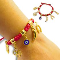 Pulseira Vermelha 7 Nós Proteção Kabbalah - Modelo Exclusivo Alta Qualidade - Berloques Pulseira Vermelha 7 Nós Proteção Kabbalah - Modelo Exclusivo Alta Qualidade - Berloques