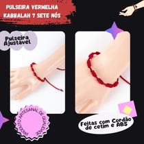 Pulseira Vermelha Kabbalah 7 Nós Proteção
