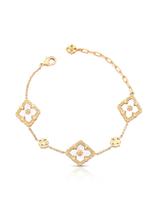 Pulseira Via Lessa Luna em Madrepérola Rosa e Dourado