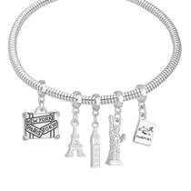 Pulseira Viagem Berloque Banhado a Prata 925 Pulseira Viagem Berloque Banhado a Prata 925