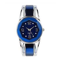Pulseira Watch ELEOPTION para mulheres com mostrador redondo de strass