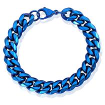 Pulseira West Coast Jewelry Crucible Blue em aço inoxidável 12 mm