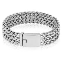 Pulseira West Coast Jewelry Crucible masculina em aço com 18 mm de largura