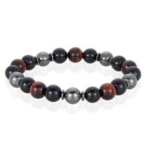 Pulseira West Coast Jewelry Red Tiger Eye Stone Onyx Hematite