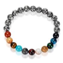 Pulseira West Coast Jewelry Solar System Beaded 8mm Gunmetal