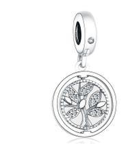 Pulseira Wokex em prata esterlina 925 Charms Family Life Tree