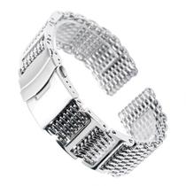 Pulseira Wokex HQ Shark Mesh em Aço Inoxidável - 24mm - Prata