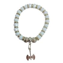 Pulseira Xangô Machado Ayrá Branco Cristal Silicone Pulseira Xangô Machado Ayrá Branco Cristal Silicone