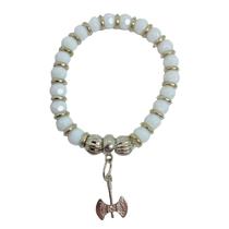 Pulseira Xangô Machado Ayrá Branco Cristal Silicone Pulseira Xangô Machado Ayrá Branco Cristal Silicone