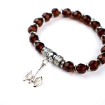 Pulseira Xango marrom Machado Cristal e Silicone