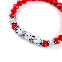 Pulseira Zé Pelintra 3 Dados Cristal e Silicone