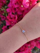 Pulseira Zirconia Banhada a Ouro 18k Ref.37544