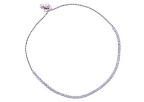 Pulseira Zirconia Cravejada 3mm Fecho Chambala