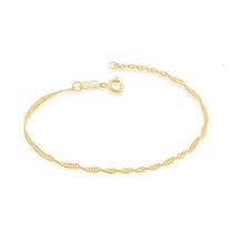 Pulseirabanhado ouro 3x 24k 18k e 22k feminina fio cingapura rommanel 18 e 19cm 550417