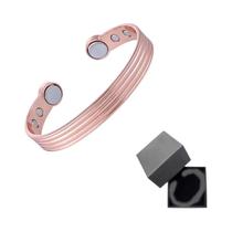 Pulseiras Ajustáveis De Cobre Puro Em Ouro Rosé Para Homens E Mulheres, Joias De Saúde Com Ímãs