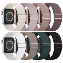 Pulseiras Apple Watch Knossen Stretchy Solo Loop, pacote com 8 unidades de nylon Pulseiras Apple Watch Knossen Stretchy Solo Loop, pacote com 8 unidades de nylon