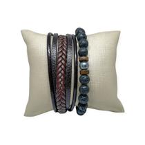 Pulseiras Bad Romance Masculinas Premium Kit C/2 Fecho Metal