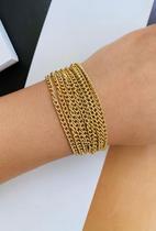 Pulseiras banhada tendência Maximalismo correntes em camadas Pulseiras banhada tendência Maximalismo correntes em camadas