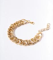 Pulseiras banhadas a Ouro elos duplos tendência Maximalismo Pulseiras banhadas a Ouro elos duplos tendência Maximalismo