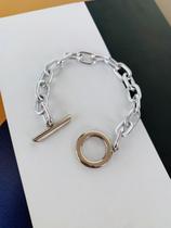 Pulseiras banhados a Prata e a Ródio Negro com fecho frontal