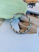 Pulseiras braceletes folheados pulseira de Malha torcida Ouro e Prata Pulseiras braceletes folheados pulseira de Malha torcida Ouro e Prata