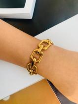 Pulseiras Braceletes Maxi Semi Joia Verniz italiano Ouro e Prata