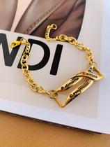 Pulseiras braceletes Semi Joia cravejado de zircônia frases Bridão