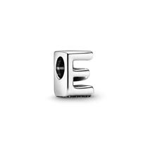 Pulseiras Charm Pandora Letter E para momentos
