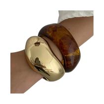 Pulseiras Chunky De Resina Acrílica Vintage Para Mulheres, Braceletes Geométricos Com Charme