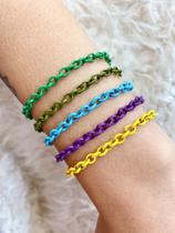Pulseiras Coloridas pintadas em cores Vivas Elo português Pulseiras Coloridas pintadas em cores Vivas Elo português